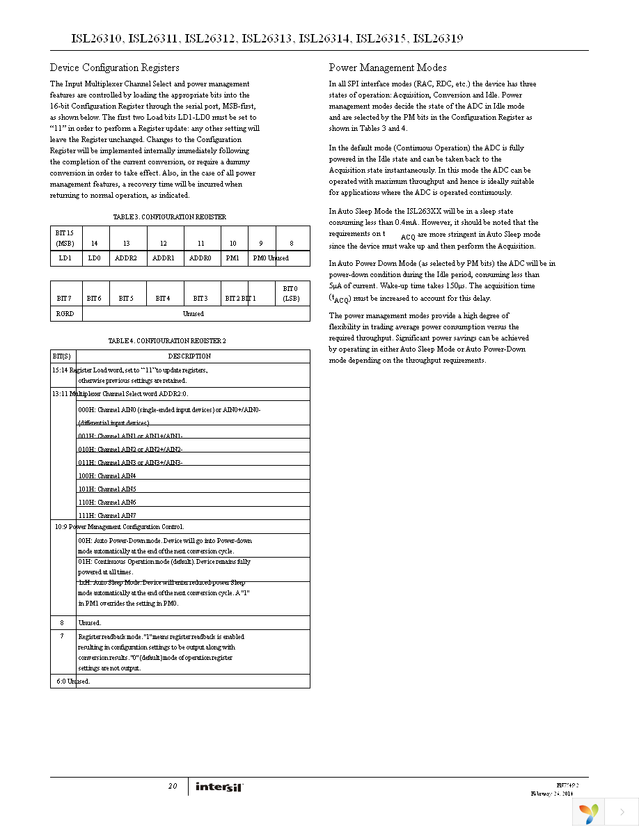 ISL26310FBZ-T7A Page 20