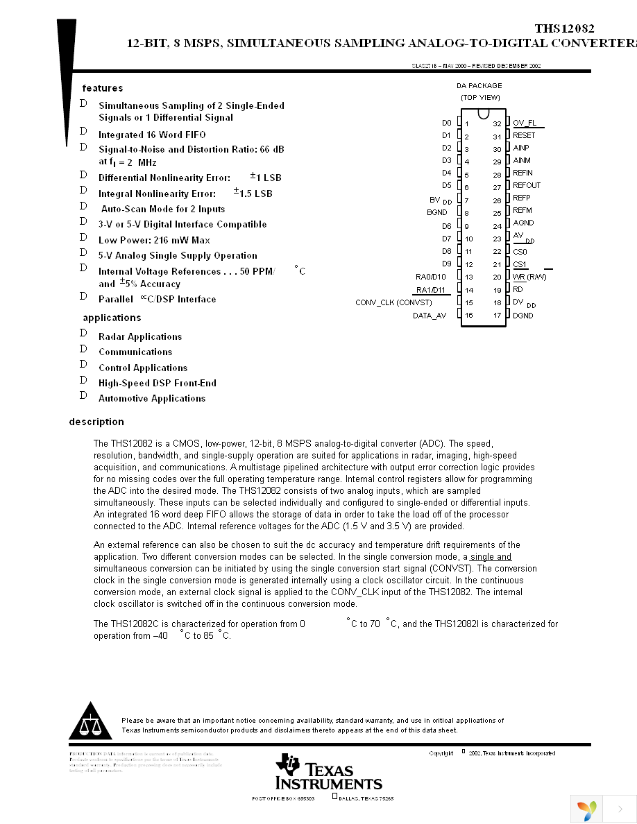 THS12082IDA Page 1