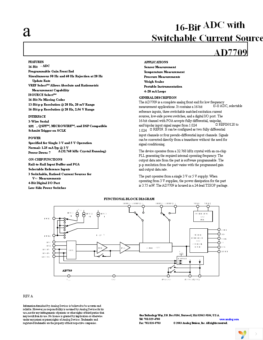 AD7709BRUZ Page 1