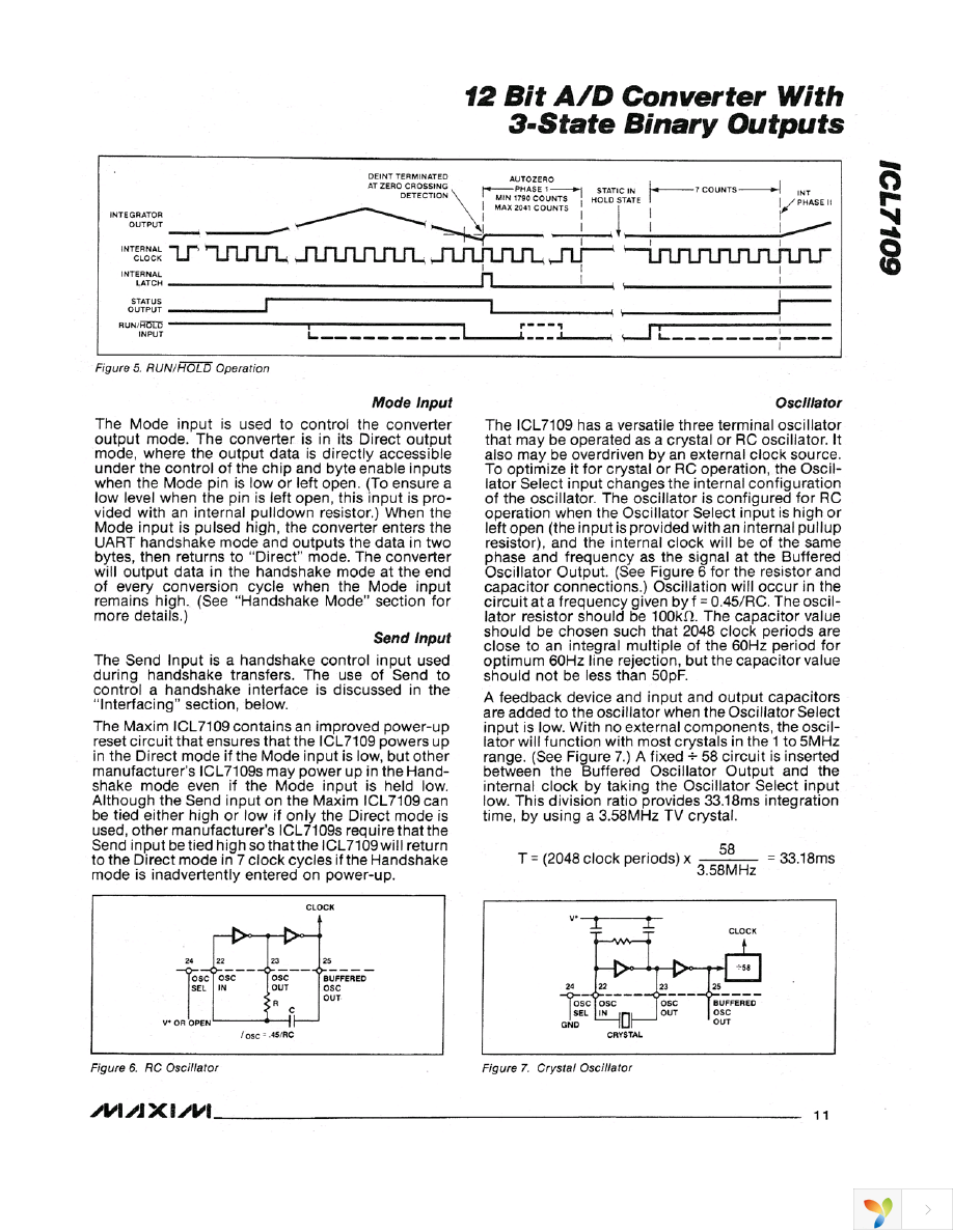 ICL7109CPL+ Page 11