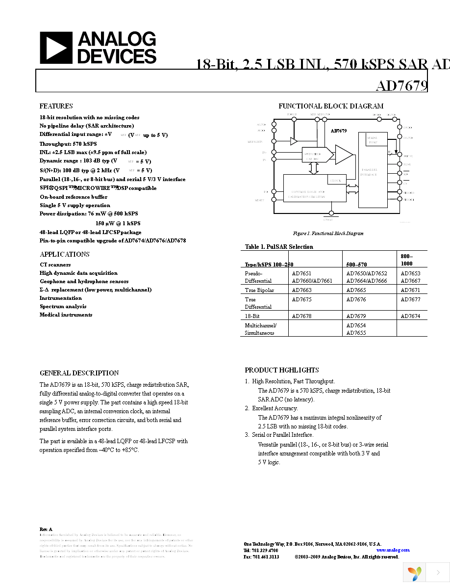 AD7679ASTZ Page 1