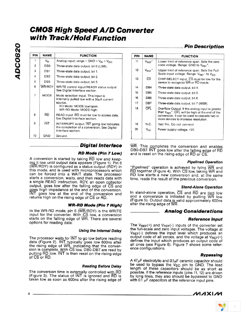 ADC0820CCN+ Page 4