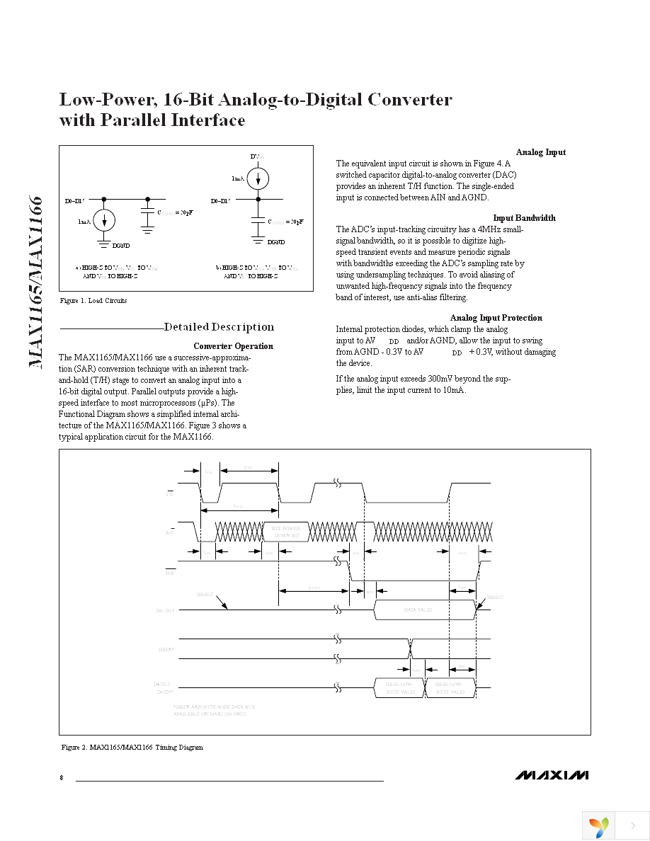 MAX1165BCUI+ Page 8