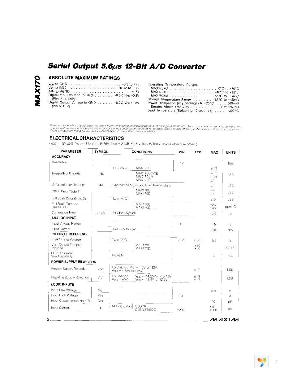 MAX170DCPA+ Page 2