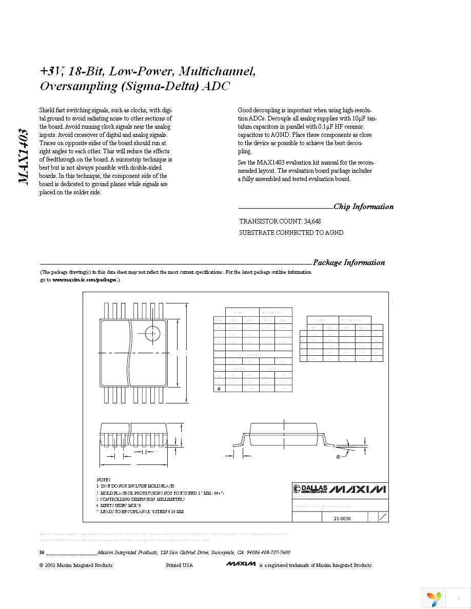 MAX1403EAI+ Page 36