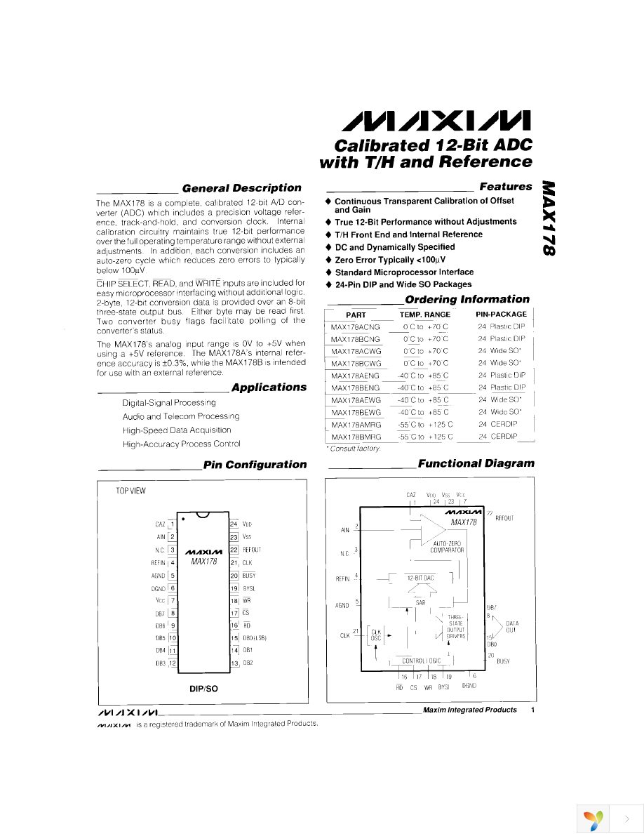 MAX178BCNG+ Page 1