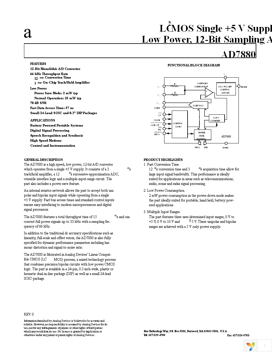 AD7880CRZ Page 1