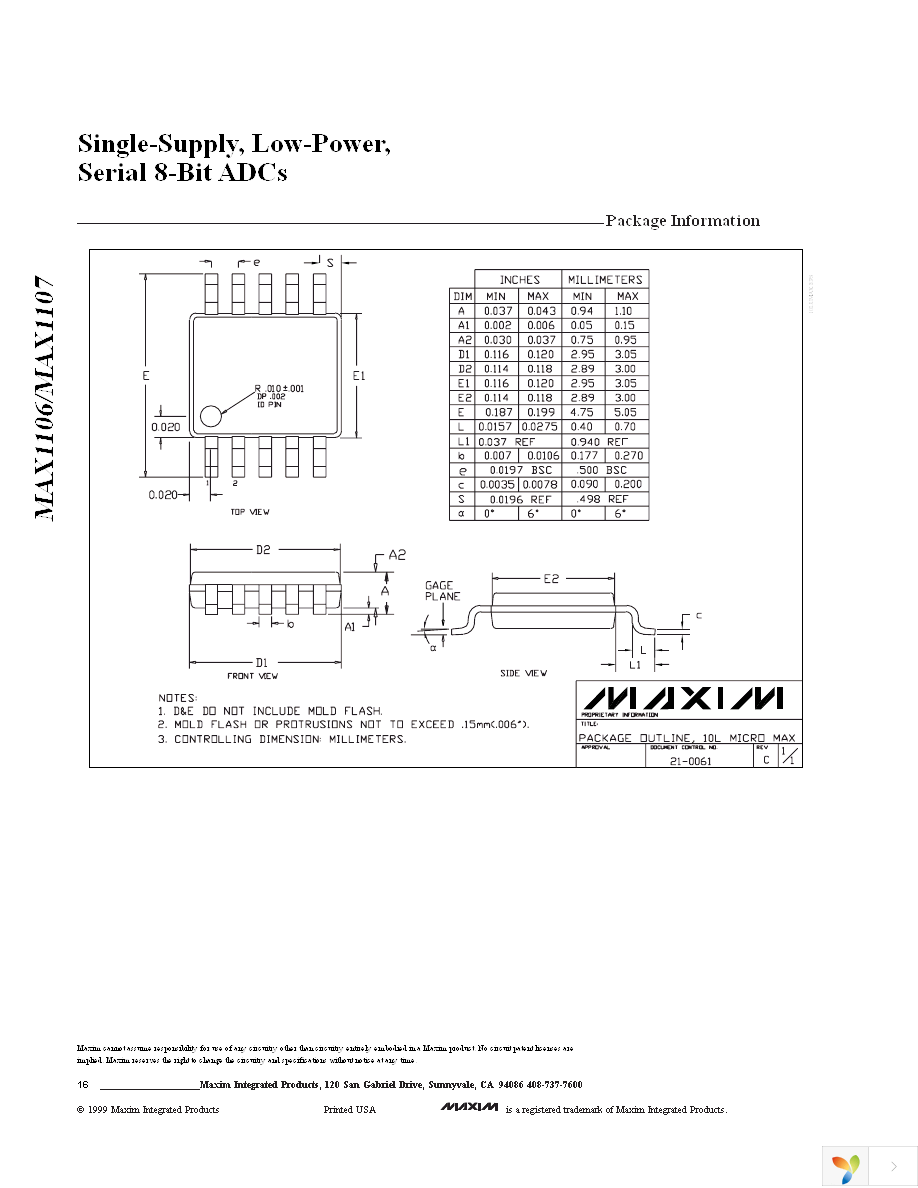 MAX1107CUB+ Page 16