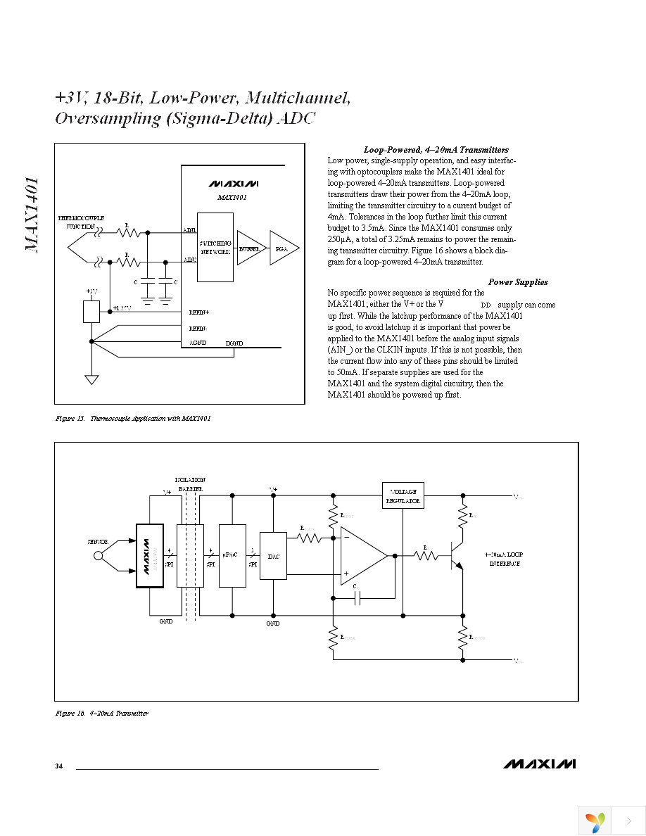 MAX1401CAI+ Page 34