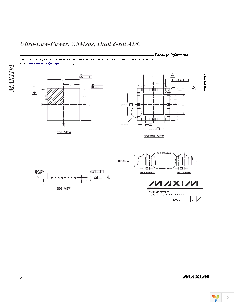 MAX1191ETI+ Page 26