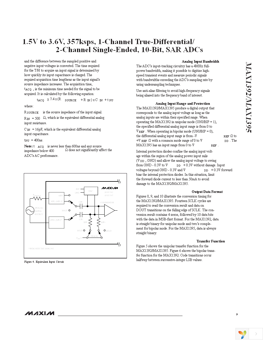 MAX1392ETB+T Page 9