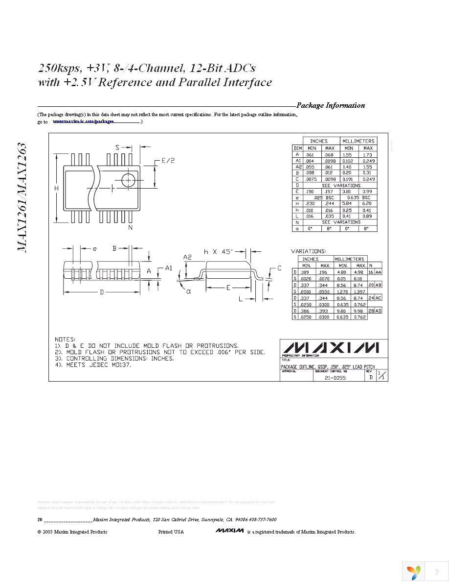 MAX1263BCEG+T Page 20