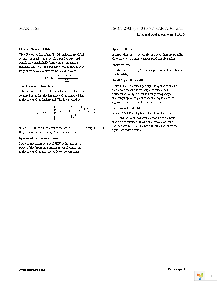 MAX11165ETC+T Page 26