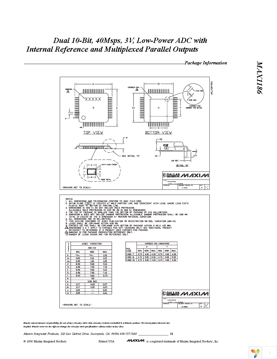 MAX1186ECM+TD Page 21