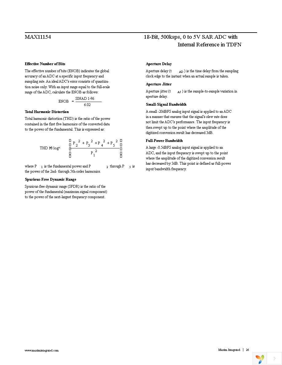 MAX11154ETC+T Page 26