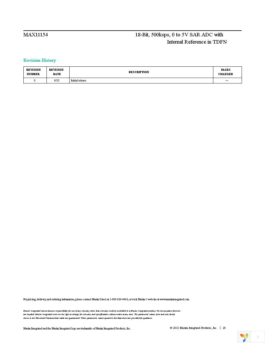 MAX11154ETC+T Page 28