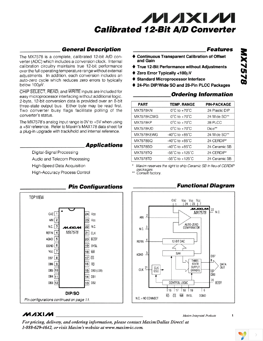 MX7578KCWG+T Page 1