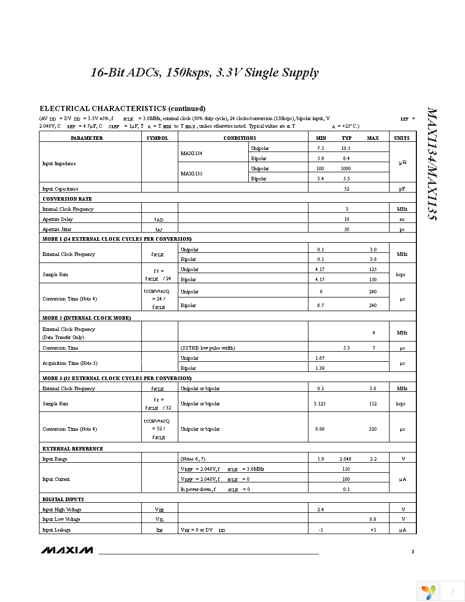 MAX1134BCAP+T Page 3