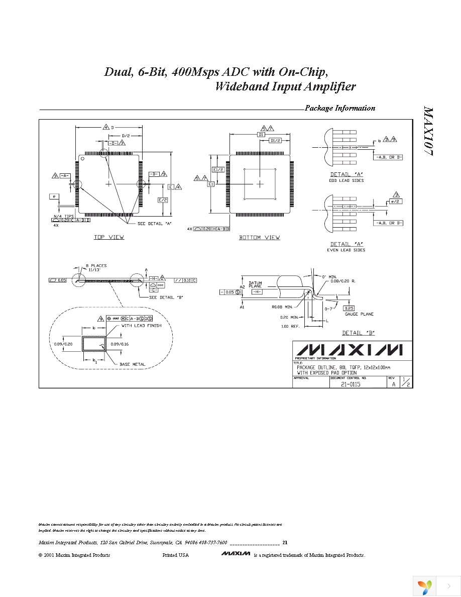 MAX107ECS+T Page 21