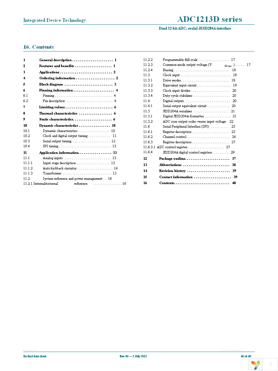 ADC1213D065HN-C18 Page 40