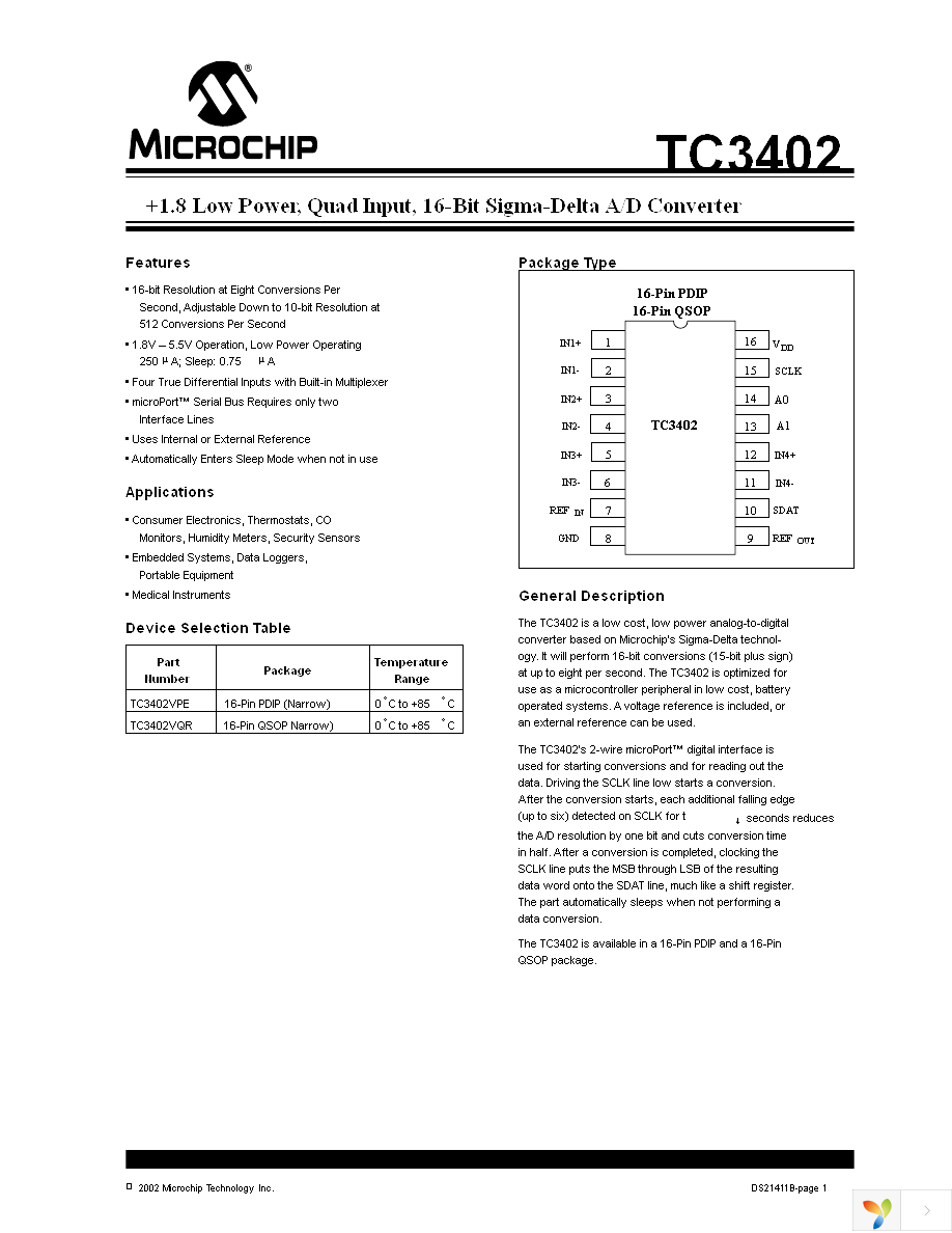 TC3402VQRTR Page 1