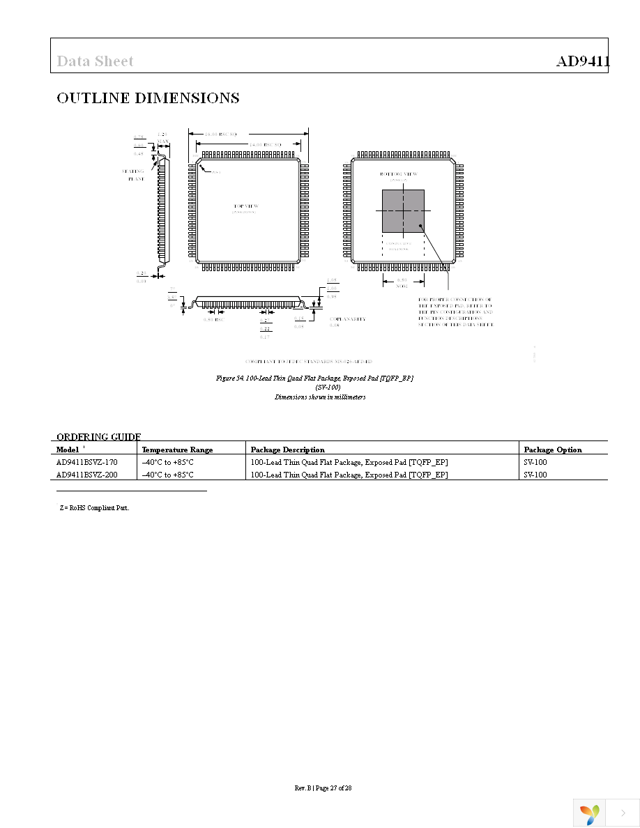 AD9411BSVZ-200 Page 27