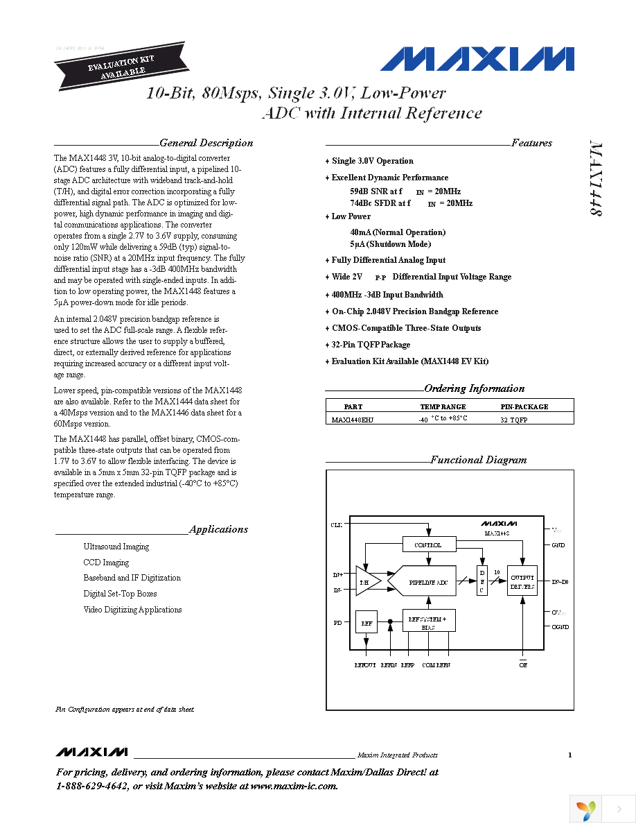 MAX1448EHJ+ Page 1