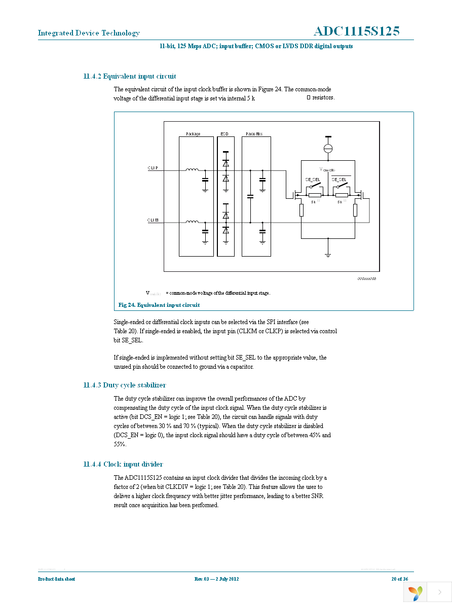 IDTADC1115S125HN-C1 Page 20