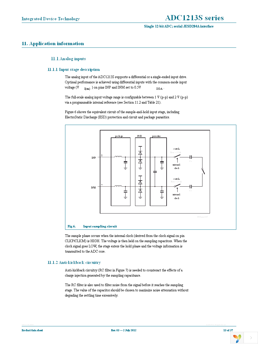 ADC1213S125HN-C18 Page 13