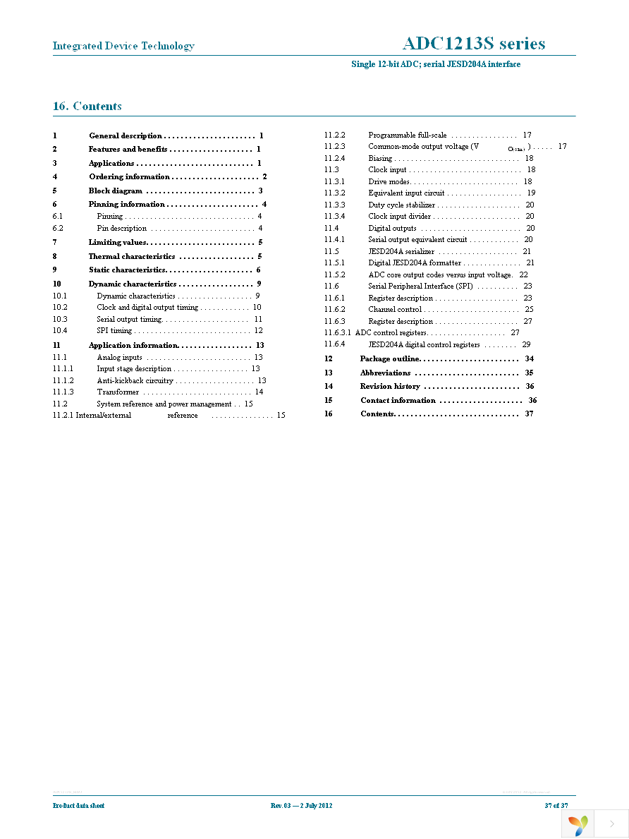 ADC1213S125HN-C18 Page 37