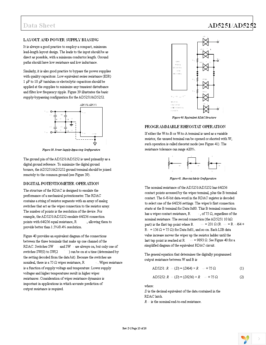 AD5252BRUZ1 Page 23