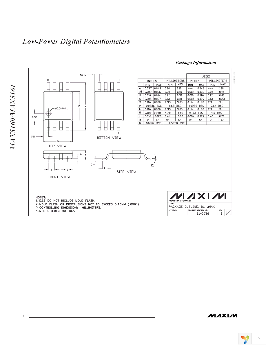 MAX5161LEZT+T Page 8