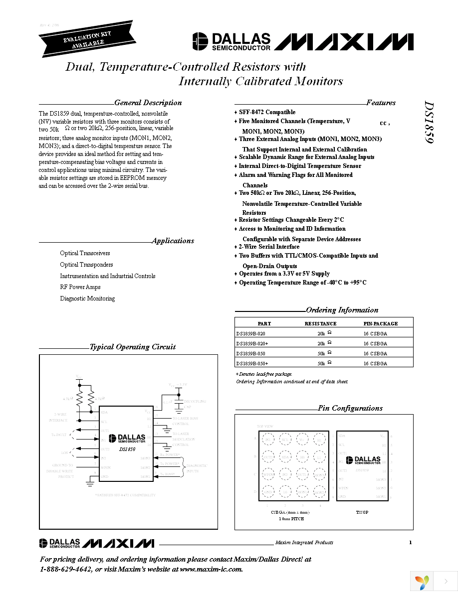 DS1859B-020+ Page 1