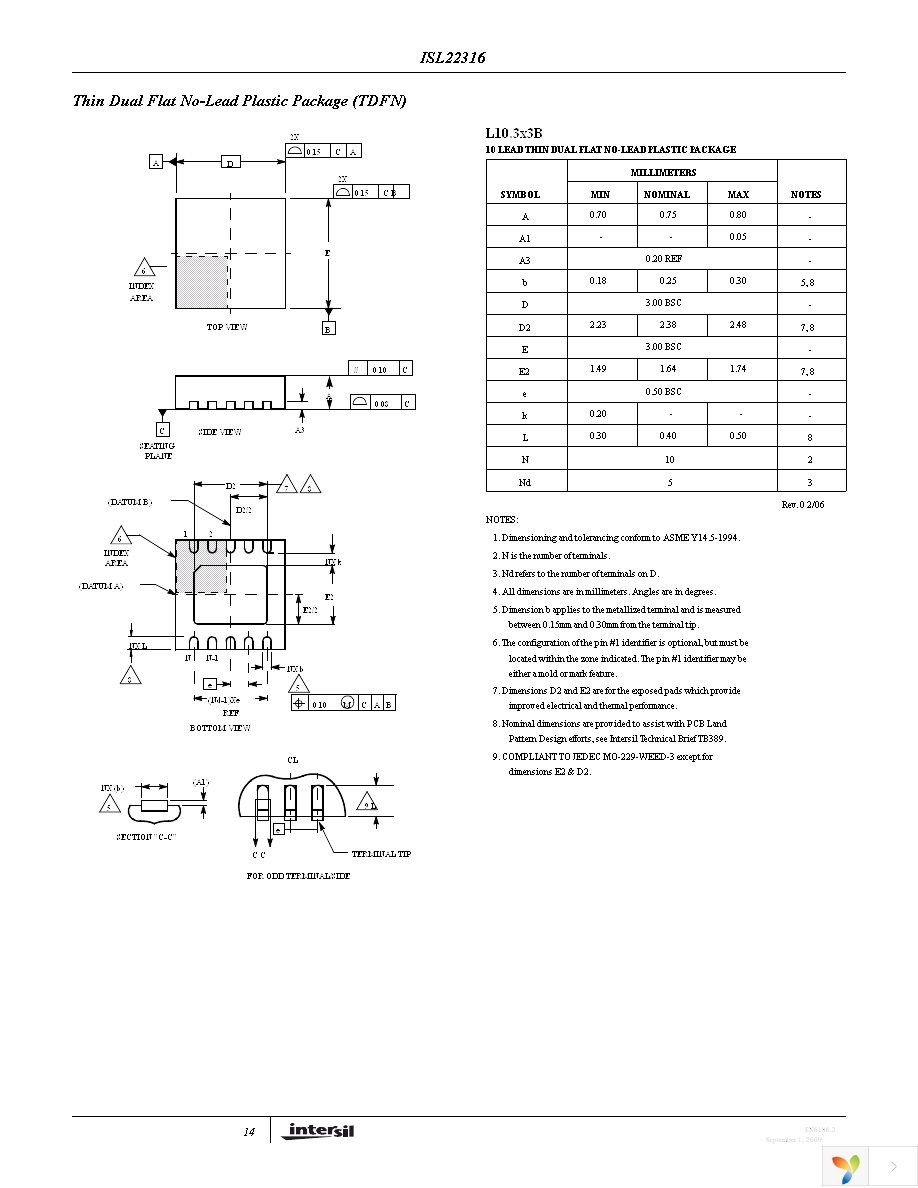ISL22316WFU10Z Page 14