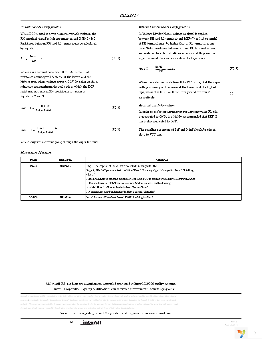 ISL22317TFRTZ Page 14