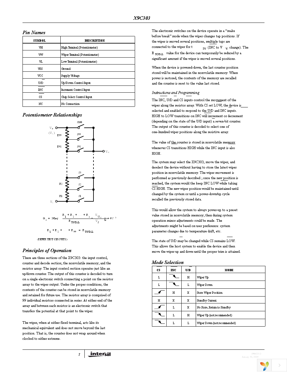 X9C303PZ Page 3