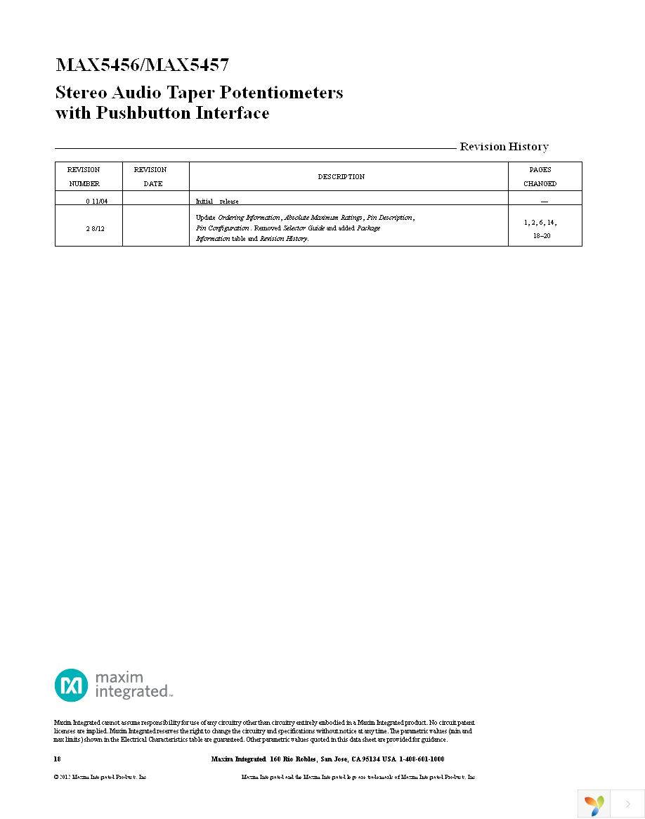 MAX5457EEE+ Page 18
