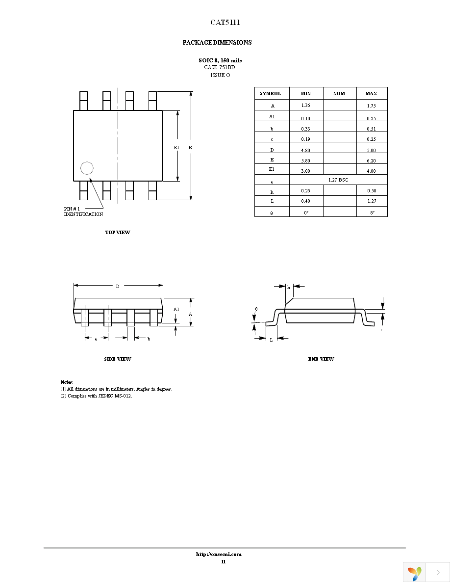 CAT5111ZI-50-T3 Page 11