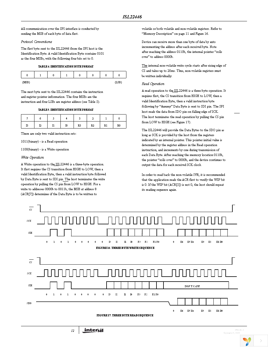 ISL22446WFRT20Z-TK Page 12