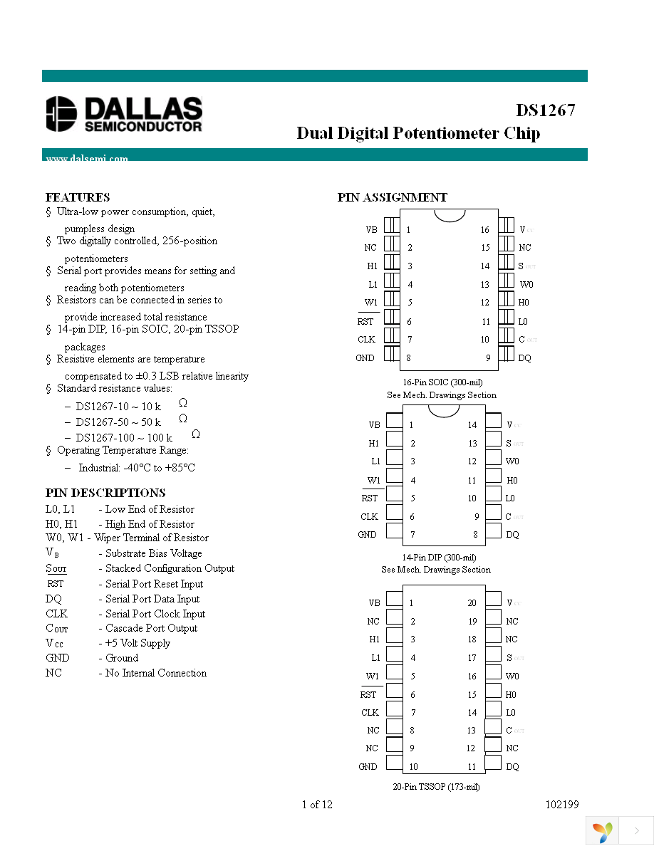 DS1267-100 Page 1