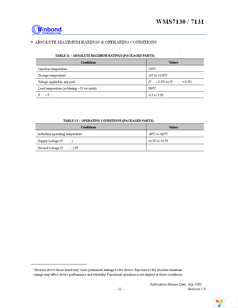 WMS7130050M Page 11