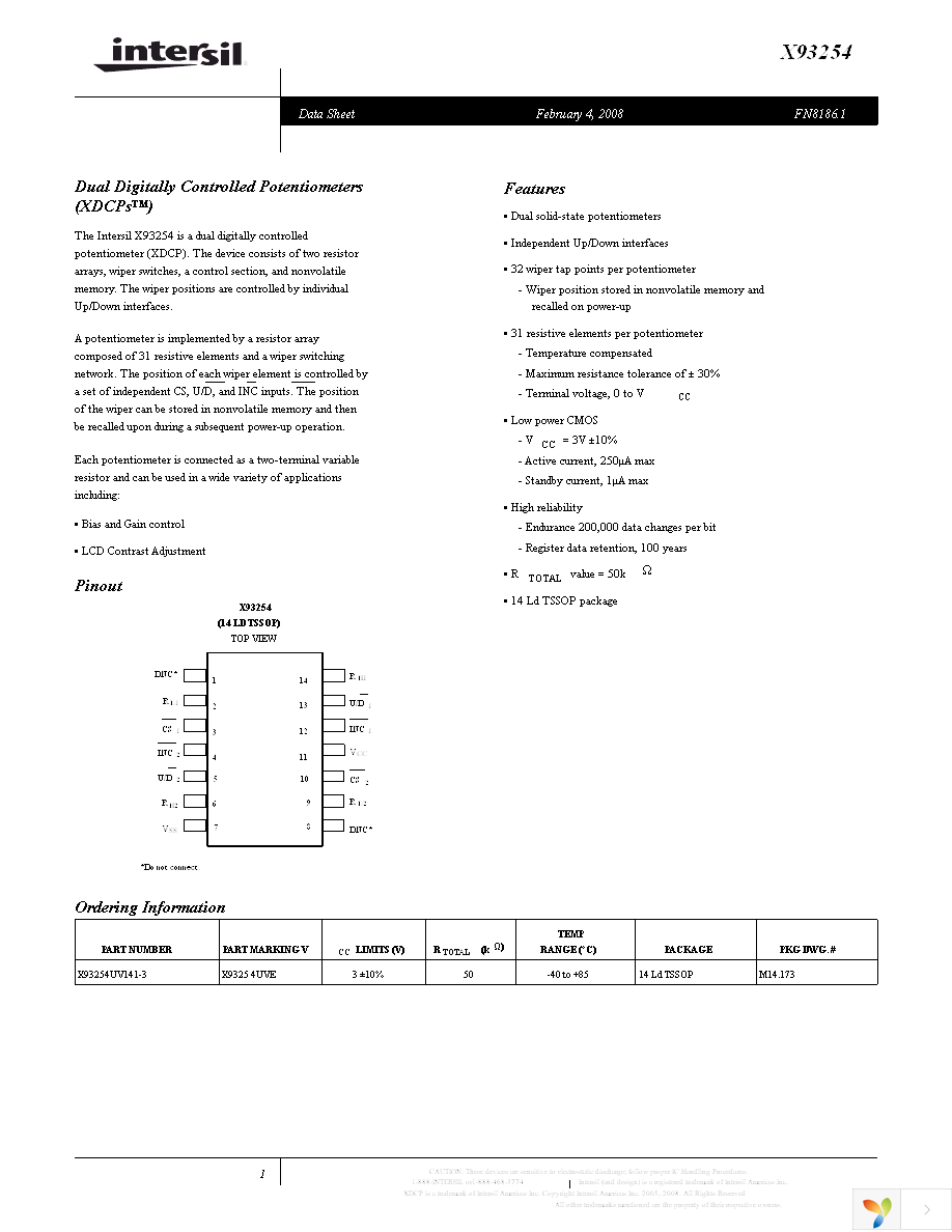 X93254UV14I-3 Page 1