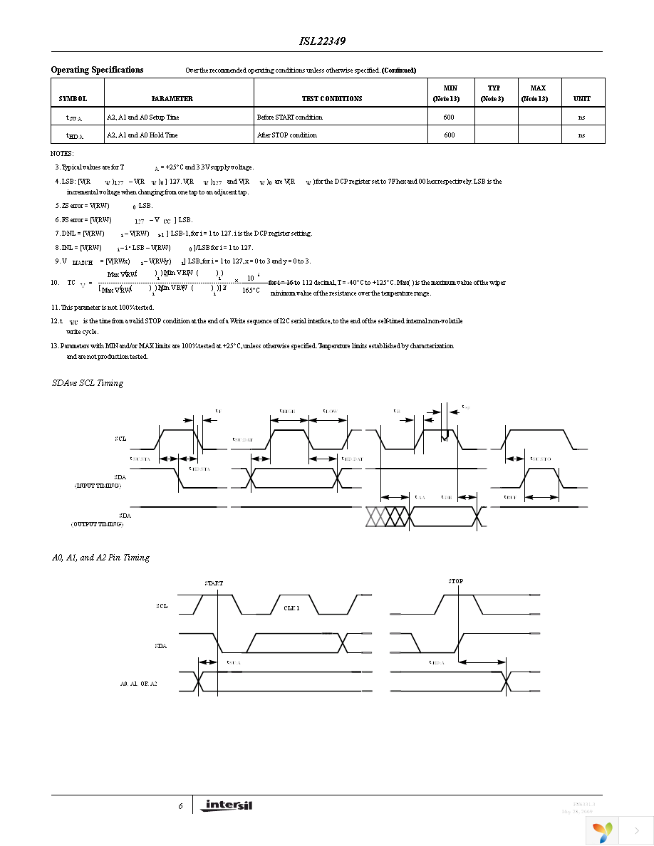 ISL22349UFV14Z Page 6