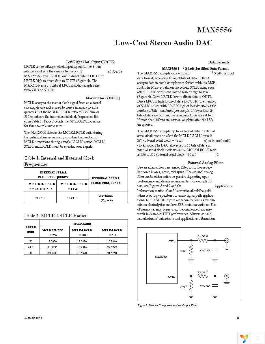 MAX5556ESA+ Page 11