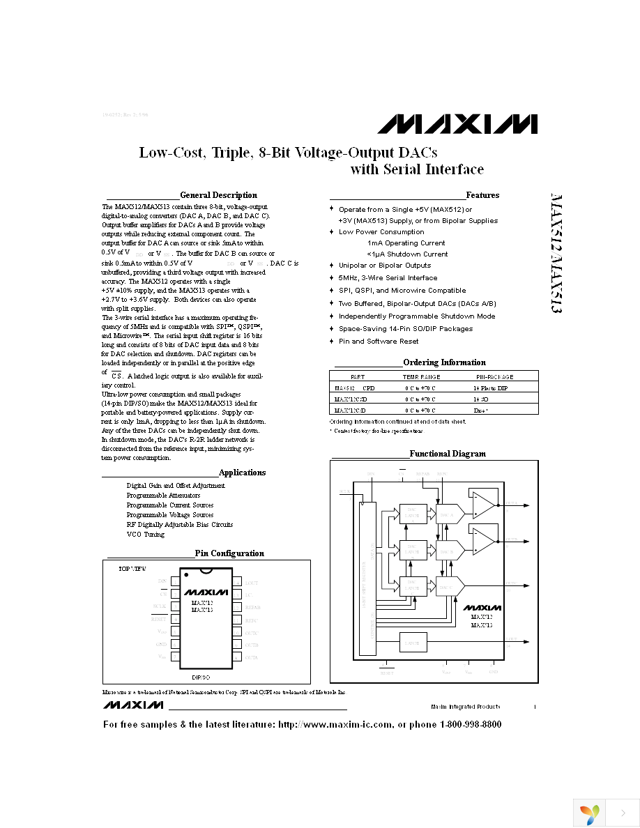 MAX512CSD+ Page 1