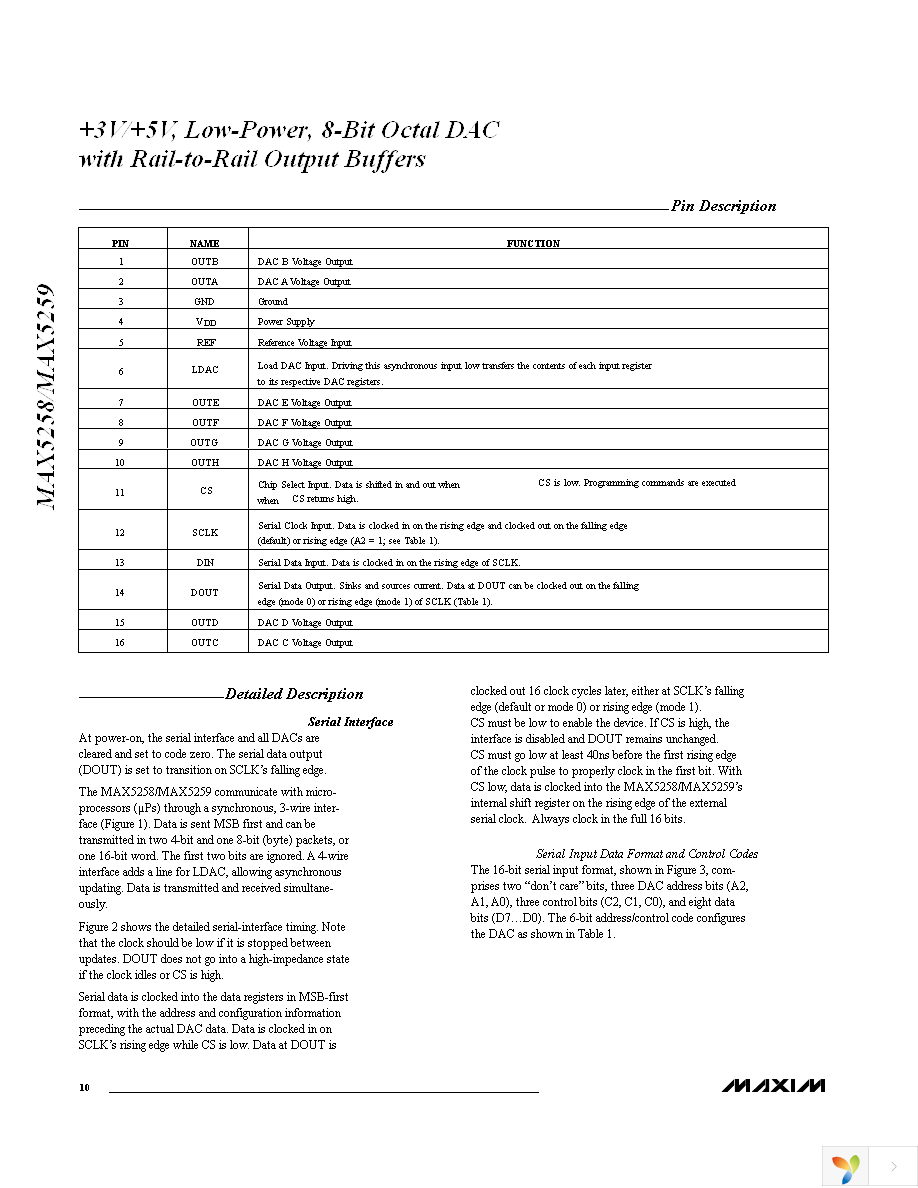 MAX5258EEE+ Page 10