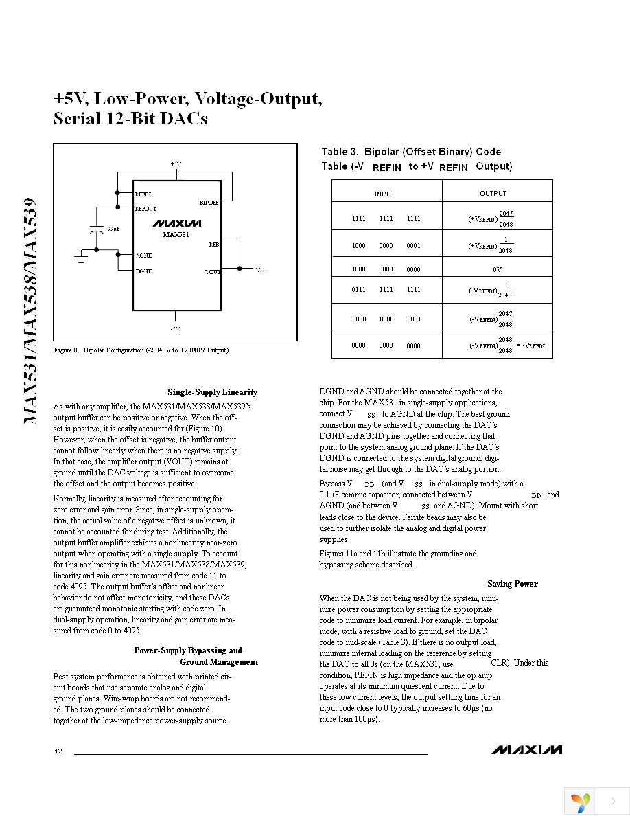 MAX538BCSA+ Page 12