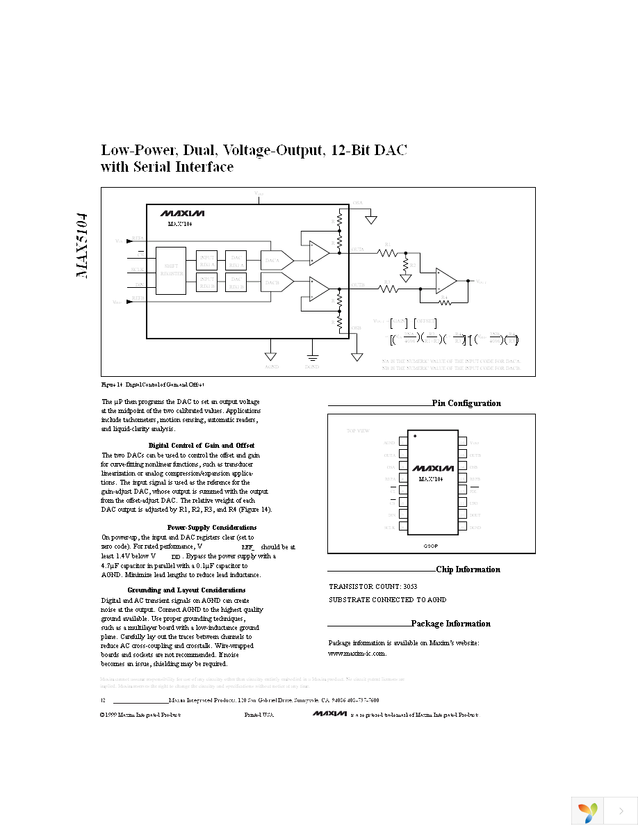 MAX5104CEE+ Page 12