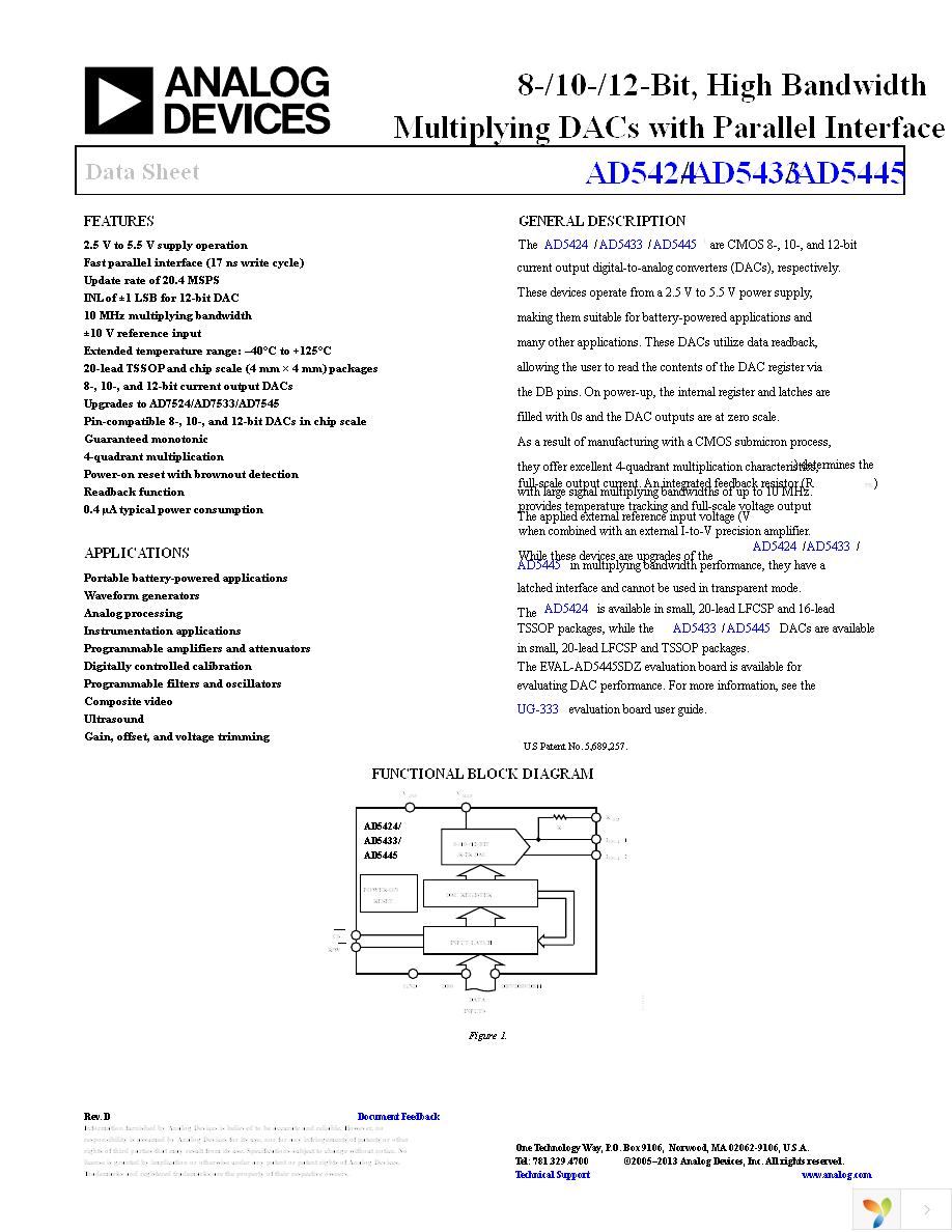 AD5445YRUZ Page 1