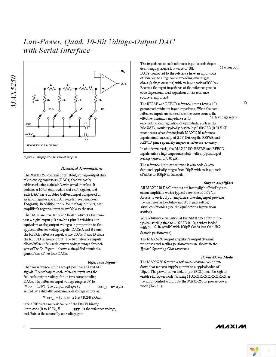 MAX5250BCAP+ Page 8